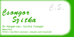 csongor szitka business card